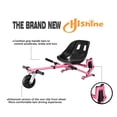 thumbnail image 6 of Hoverboard seat attachment, hoverboard go kart for adults & kids, accessories to transform hoverboard into go cart, hover carts for self balancing scooter with off-road tire and shock absorber, pink, 6 of 10