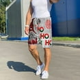 thumbnail image 4 of Cauagu Cute Santa Print Pajama Bottoms for Men Sleep Pajama Shorts Elastic Waistband Sleep Pajama Short Men's PJ Shorts -X-Large, 4 of 6
