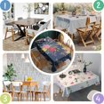 thumbnail image 5 of Pioneer Flower Floral Print Pattern Rectangle Tablecloth 60"x120",Waterproof Polyester Rectangle Table Cloth, Wipeable Spillproof Polyester Tablecloth for Dining, Camping, Indoor and Outdoor, 5 of 6