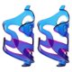 thumbnail image 1 of Portabotellas para bicicleta de 2 piezas, ligero, práctico, resistente, fácil de instalar. Azul y morado, 1 of 9