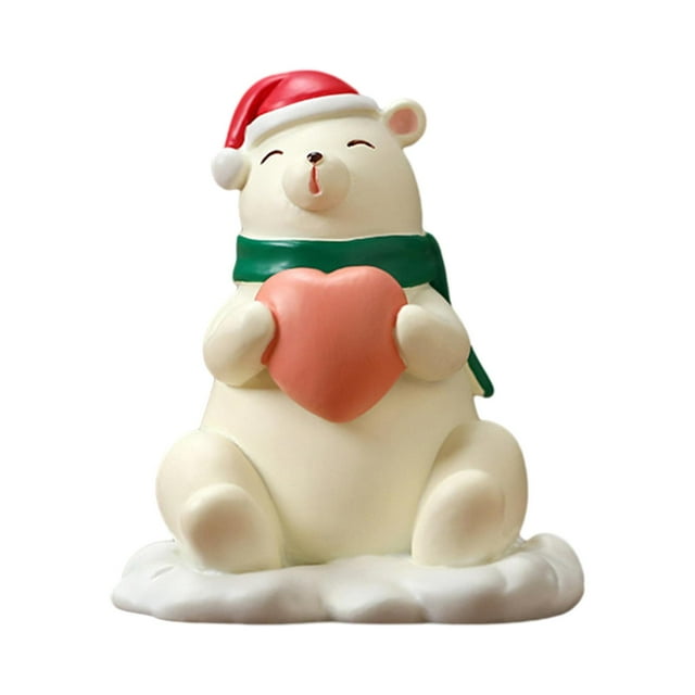 Estatuilla de de Navidad de Papá Noel, decoración de mesa, ilustraciones decorativas, pequeñas decoraciones para es de Navidad para fiestas oso