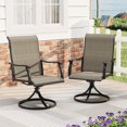 Vicllax Patio Swivel Chairs Set of 4 Modern Style Metal Frame for