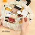 thumbnail image 3 of Organizador de Maquillaje Plano A Prueba de Agua de la Bolsa Cosmética Con Cordón para Viajar para Viajar, 3 of 7