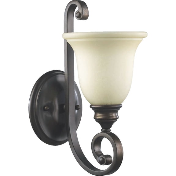 Quorum Lighting Bryant Oiled Bronze Wall Sconce - 1 Light, Damp Rated