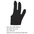 thumbnail image 4 of Guantes de billar snooker de lycra abiertos de 3 dedos izquierdo/derecho universales (negro), 4 of 4