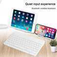 thumbnail image 4 of Clavier Rétroéclairé Sans Fil Bluetooth 7 Couleurs Universel Slim Portable avec Batterie Rechargeable Intégrée 10 Pouces Noir, 4 of 8