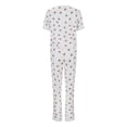 thumbnail image 6 of Glisme Pajamas For Women Set Short Sleeve Pyjama Floral Print Notch Collar Top And Pants Comfortable Sleepwear Loungewear Two Piece Outfit Cozy Watermelon Red Home Clothes, 6 of 9
