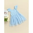 thumbnail image 3 of Coduop Toddler Baby Kid Girl Summer Tulle Dress Ruffle Fly Sleeve A-line Dresses 1-6 Years, 3 of 9