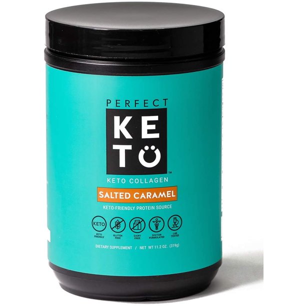 Perfect Keto Collagen Protein Powder with MCT Oil Grassfed, GF, Multi