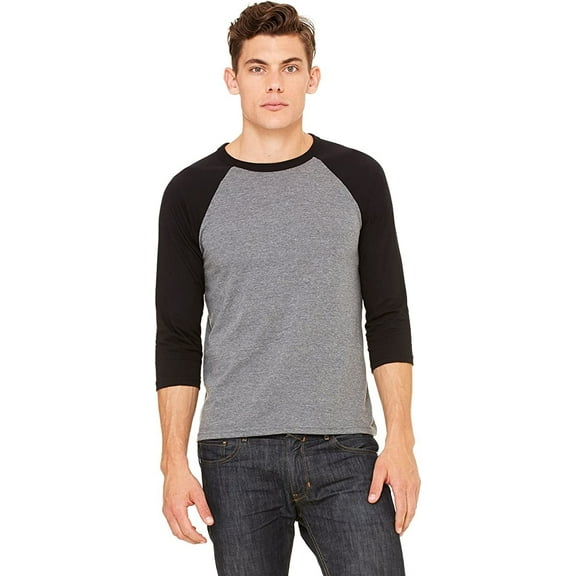 Bella   Canvas Unisex Jersey 3/4 Sleeve Baseball T-Shirt - C3200