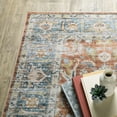 thumbnail image 5 of 2' X 3' Rust Blue Ivory And Gold Oriental Printed Stain Resistant Non Skid Area Rug, 5 of 10