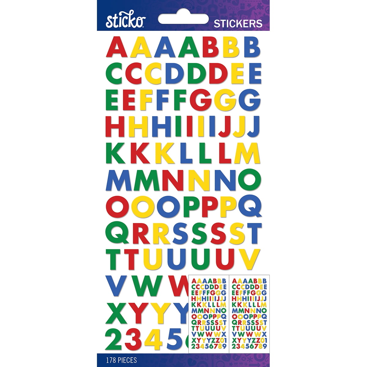 Sticko Alphabet Stickers-Pattern Futura Bold Large - 015586975932