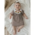 thumbnail image 6 of BemeyourBBs Girls Thanksgiving Dress Short Sleeve Turkey Embroidery Striped Dress, 6 of 9