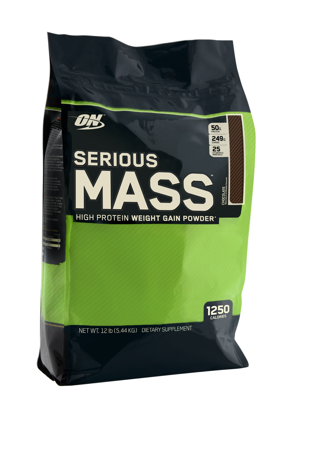 Optimum Nutrition Serious Mass Protein Powder, Chocolate, 50g Protein, 12lb, 192oz