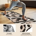 thumbnail image 4 of Beige and Black Leopard Pattern Hot Yoga Mat Towel Non Slip for Hot Yoga - Quick-Drying Yoga Mat Cover with 4 Corner Pockets with Travel Bag - Hot Yoga Towel Non Slip 70"x26", 4 of 6