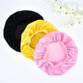 thumbnail image 3 of 3 gorros de satén para niños, gorros de dormir de seda con banda ancha, gorros de noche para cabello natural, adolescentes, niños pequeños y bebés., 3 of 7