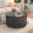 thumbnail image 7 of ANPOO Round Lift Top Coffee Table with Storage, 34.6" Fluted Center Table for Living Room, Modern Circle Drum Table, Mid Century Furniture for Small Space, 7 of 7