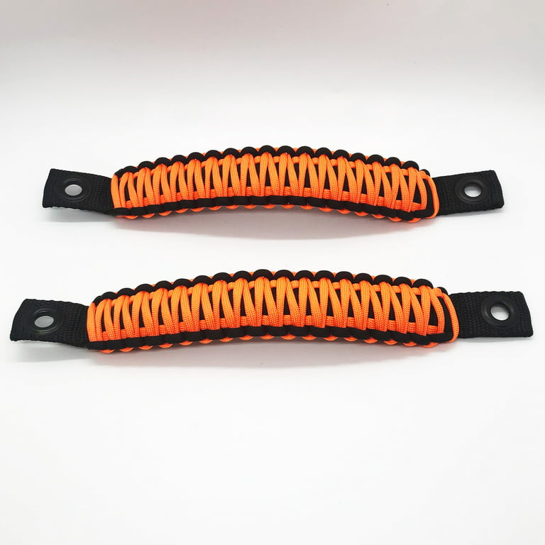 Jeep Grab Handles with grommets (PAIR) for Jeep Wrangler JK, JKU Rear Sound bar  Grab Handles 2007-2018 Made in USA - 550 Paracord Grab Handles, Bartact 