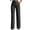 *Black, variant on Women's High Waisted Striped Bermuda Shorts , Casual Wide Leg Knee Length Shorts For Women,Ladies' Tailored Work Shorts with Pockets,Gray,S-2XL