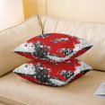 thumbnail image 3 of Erosebridal Red Gray Black Ombre Cushion Covers for Sofa , Contemporary Gradient Abstract Throw Pillow Covers for Bed, 24x24, 3 of 7