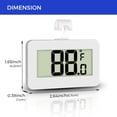 thumbnail image 5 of 2pcs Fridge Thermometer Hygrometer Digital Freeze Refrigerator Thermometer Waterproof Large LCD Display white, 5 of 5
