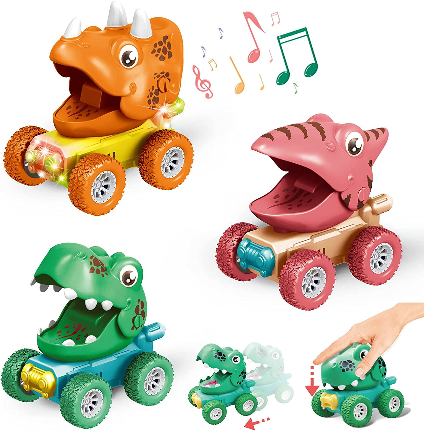 Baby Dinosaur Car Toy for 2 Year Old Boys