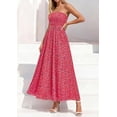 thumbnail image 5 of PRETTYGARDEN Women Strapless Maxi Dress Summer Floral Tube Top Ruched Beach Spring Wedding Guest Long Dresses, 5 of 10