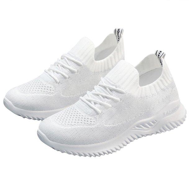 Zapatos Para Correr Mocasines Casuales Mujeres Transpirables Zapatillas De Deporte Casuales Malla Con Cordones Accesorios Para Exteriores Sywqhk Para Estrenar