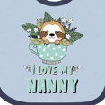 thumbnail image 4 of Inktastic Teacup Raccoon I Love My Nanny Boys or Girls Baby Bib, 4 of 4