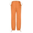 thumbnail image 5 of IROINNID Sales Women's Pants Wide Leg New Drawstring Straight Work Pants Female Loose Retro Spicy Girl Pants Thin Pants,Orange, 5 of 6