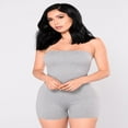 thumbnail image 2 of Combinaison Tube Sans Bretelles pour Femmes Bodycon Sans Manches Combinaison Courte d'Été, 2 of 5
