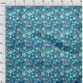 thumbnail image 4 of oneOone Georgette Viscose Medium Blue Fabric Asian Floral Dress Material Fabric Print Fabric By The Yard 42 Inch Wide, 4 of 4