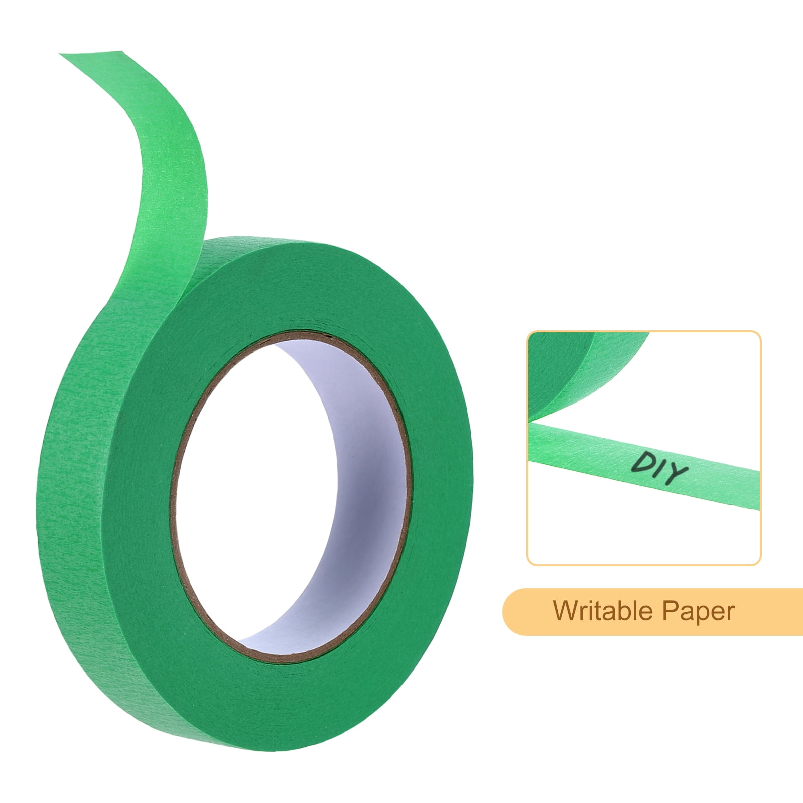Masking Tape Green Painters Tape Paper Tape [for Crafts DIY Walls Painting Decoration]- 1 Inch x 60 Yards/12 Rolls