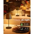 thumbnail image 2 of REJODA-Cordless Table Lamp Set of 2, Stepless Dimmable & 2 Color Rechargeable Lamp, Battery Operated Modern Touch Table Light, Portable Outdoor Lamp for Patio Dinner Restaurant Bar Bedroom Side, Blac, 2 of 4