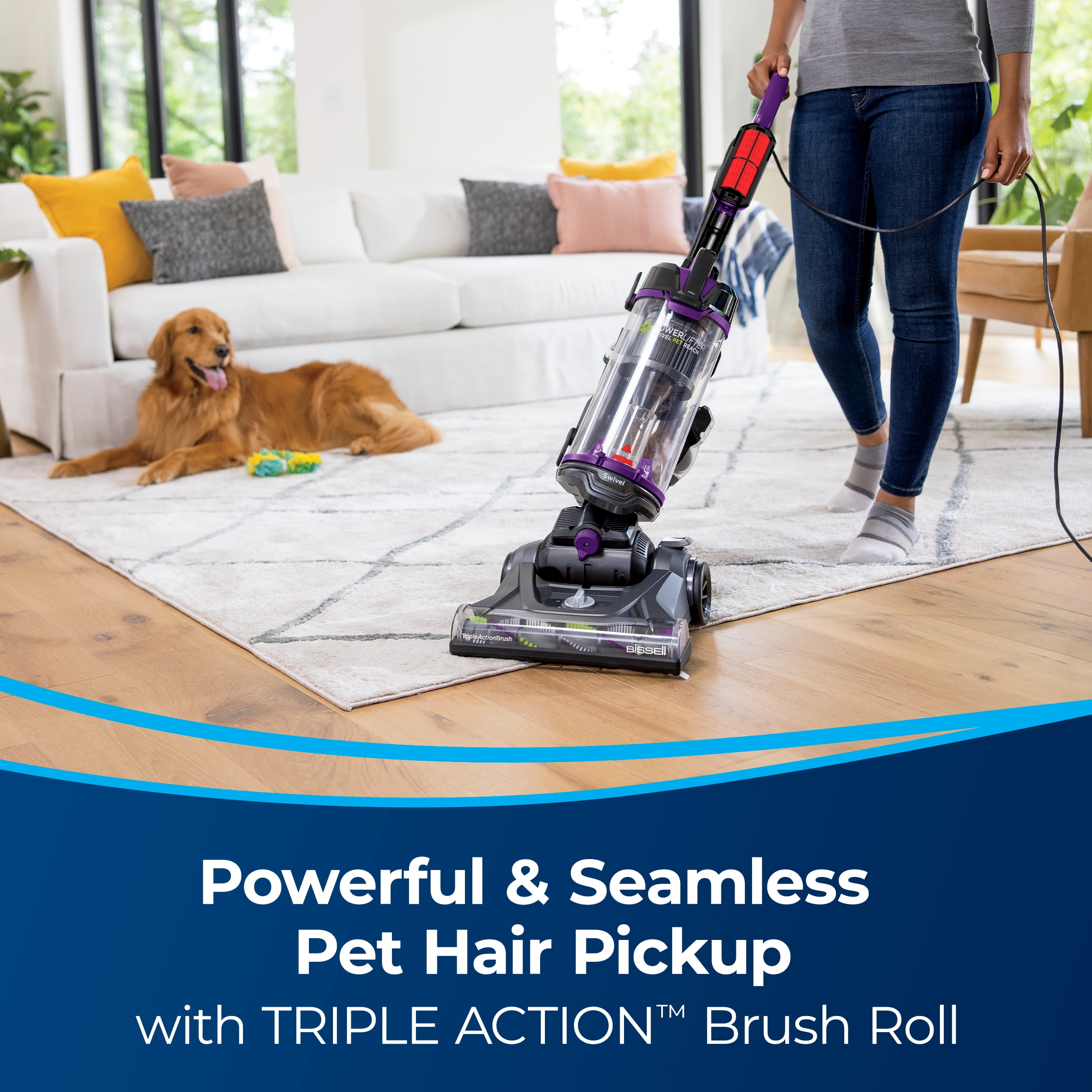 BISSELL PowerLifter Swivel Pet Reach Upright Vacuum 3196