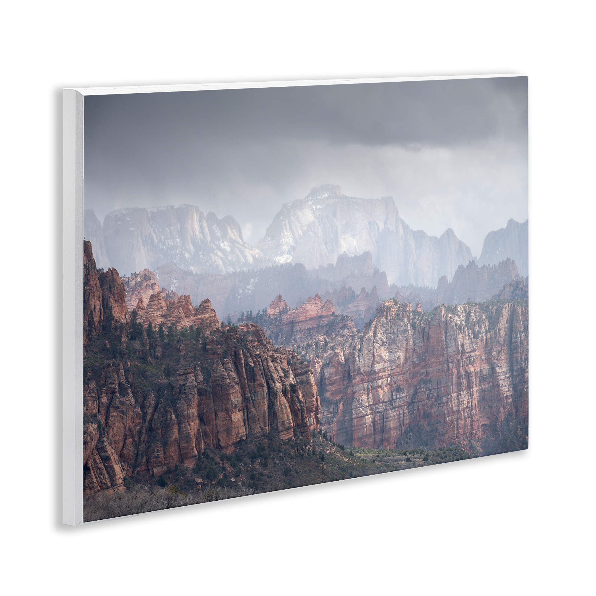 Stupell Industries Zion National Park Landscape Photography Unframed Art Print Wall Art, 14 x 11