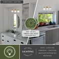 thumbnail image 2 of Huntley 3 Light LED Compatible Gold Brass Farmhouse Bathroom Vanity Wall Fixture White Schoolhouse Glass, 2 of 12