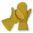 thumbnail image 3 of High-Quality Suede Deerskin Tan Winter Mittens, 3 of 7