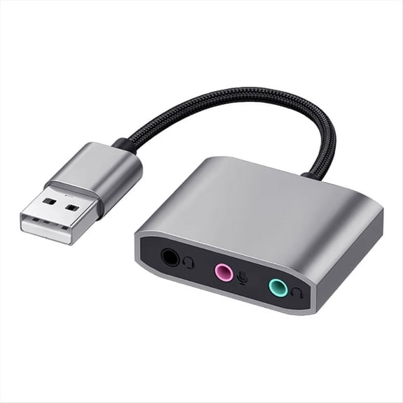 New 3-in-1 External USB Sound Card Audio Jack 3.5mm Cable Adapter HIFI Sound for Microphone Speaker Headset PC Laptop