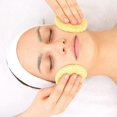 thumbnail image 3 of Pack Of 12 Compact Round Wood Paste Facial Sponges, Makeup Tool, Skin Tone, 3 of 5