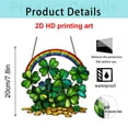 thumbnail image 3 of St. Patrick's Day Suncatcher Indoor Stained Window Hanging - Four-Leaf Clover Window Hanging Decoration - Handmade Sun Catcher Decor for Garden Home, 3 of 4