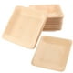 thumbnail image 5 of 50 platos desechables de madera cuadrados para fiestas, bodas, restaurantes, picnics y cumpleaños., 5 of 7