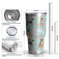 thumbnail image 6 of 30oz Cute Boxer Dog and Flowers Florals Tumblers Stainless Steel Tumbler with Lid and Straw,Vacuum Insulated Double Wall Travel Tumbler Cups Mug with Cleaning Brush for Coffee,Tea, 6 of 7