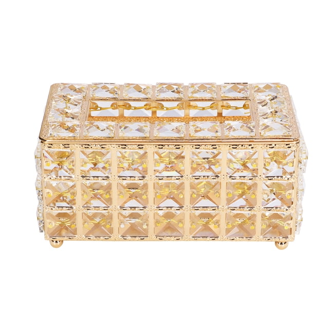 Porta pañuelos multifuncional, diseño moderno, exquisito, resistente y duradero, dorado
