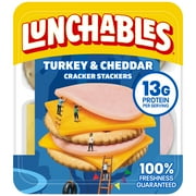 Lunchables Turkey & Cheddar Cheese with Crackers Kids Lunch Snack, 3.2 oz Tray