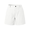 thumbnail image 4 of Achuyrbd Womens Plus Size Casual Shorts, Front Button Loose Fit Lightweight Summer Shorts with Pockets, 4 of 7