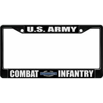 U.S. Army Combat Infantry Black License Plate Frame