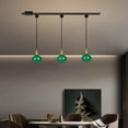 thumbnail image 3 of Kiven H-Type Track Lights, E26 Socket Base Creative Personality Glass Pure Copper Partysu Pendant Light,1 Pack - Green(Bulb Not Included), 3 of 7