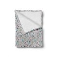 thumbnail image 2 of Garden Art Soft Flannel Fleece Throw Blanket, Doodle Style Drawing of Natural Elements Ladybugs Flowers Leaves with Hearts, Cozy Plush for Indoor and Outdoor Use, 60" x 80", Multicolor, by Ambesonne, 2 of 6