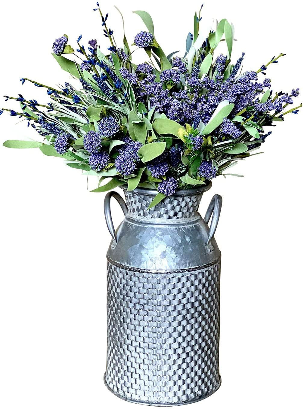Metal Decorative Vase Milk Can Rustic Kitchen Farmhouse Decor 11" x 6.5